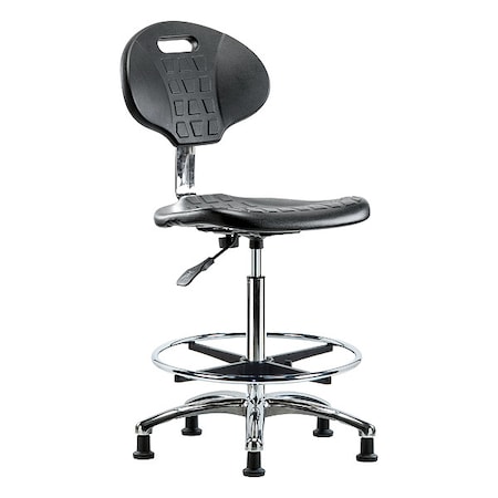 Zoro Select ESD Task Chair, No Arms, 23-1/2" to 33-1/2" Height, Black BR-CLR-TPHBCH-CR-A0-CF-RG-BLK