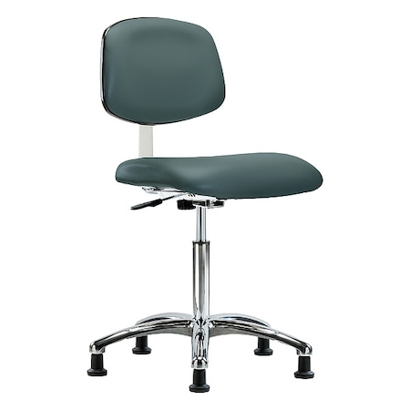 Zoro Select Clean Room Chair Ergonomic Chair, 21-1/2" to 29" Height, Vinyl, Colonial Blue BR-CLR-VMBCH-CR-NF-RG-8546