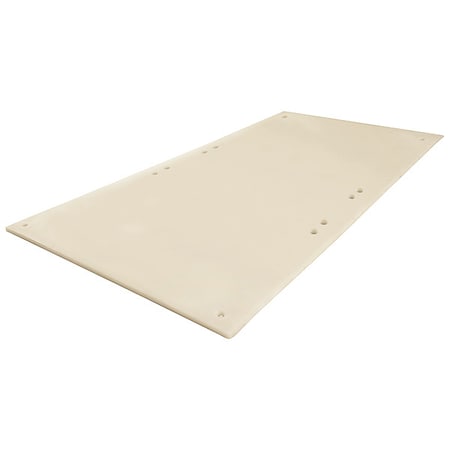 Checkers Ground Protection Mat, 18/25 in Thickness, High Density Polyethylene, Clear CM48S1