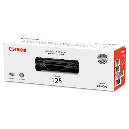 Canon Toner Cartridge, 125, Black 3484B001