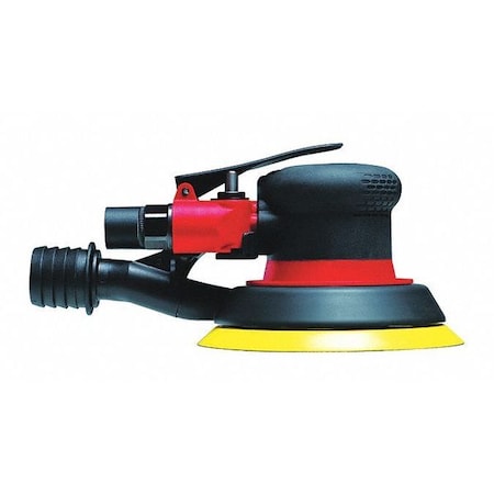 Chicago Pneumatic 5 Inch Air Random Orbital Sander, Central Vac, Hook & Loop, 5 Pad Holes, 0.28 HP / 210 W - 12000 RPM CP3514