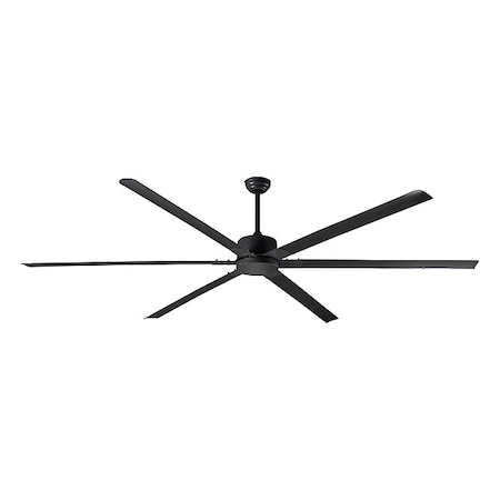 Canarm Ceiling Fan, 120 in Blade Dia, 6 Blades, 5 Speeds, 120V AC, Matte Black CP120BK