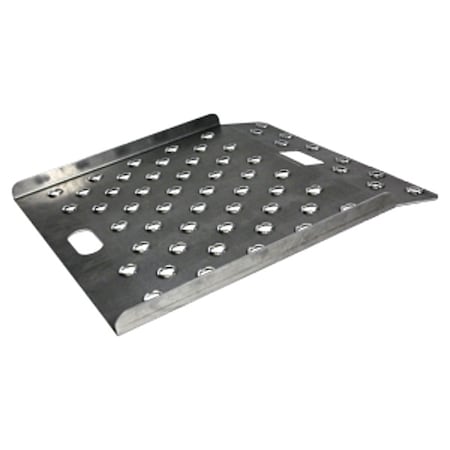 Zoro Select Curb Ramp, Aluminum, 22 In. W, 24 In. L, Color: Silver CRP2224