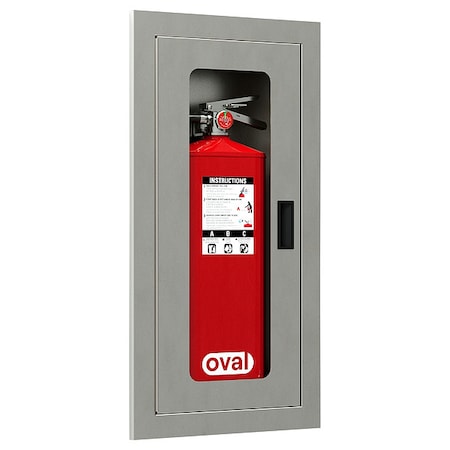 Oval Fire Extinguisher Cabinet, 31.125" O.H CRSS-040100