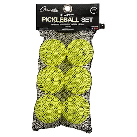 Champion Sports Pickleball Set, Optic Yellow PB6INDSET