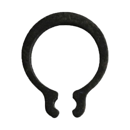 Zoro Select Snap Ring, Spring Steel Black Phosphate Finish, 27 mm Shaft Dia, 10 PK WWG-DSH027