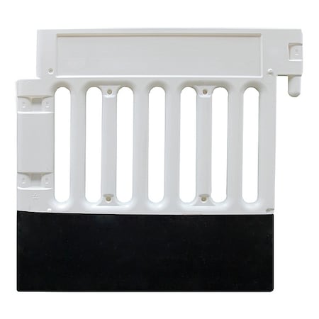 Zoro Select Crowd/Traffic Control Barricade, White, No Legend, Unfinished CSP-SW40-W-ADA35B