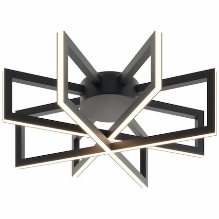 Afx LEDSemi-Flush, 17 in D, Black, Aluminum CSSC17L30D1BK