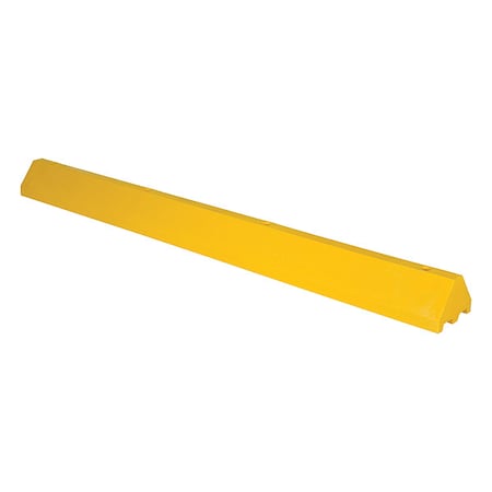 Vestil Truck Stop, Plastic, 7 in Height, 96 in Length, Yellow CS-TB96-Y