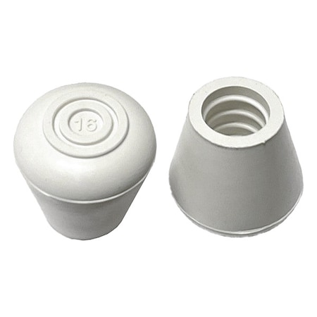 Zoro Select Protective Leg Tip, SlipOn, Rd, 31/64", PK25 CTB 16W