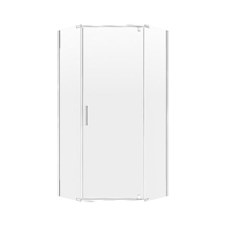 Fgi Shower Door, 25.25 in W, 74 in H, Glass CVNA0474-CL-SV