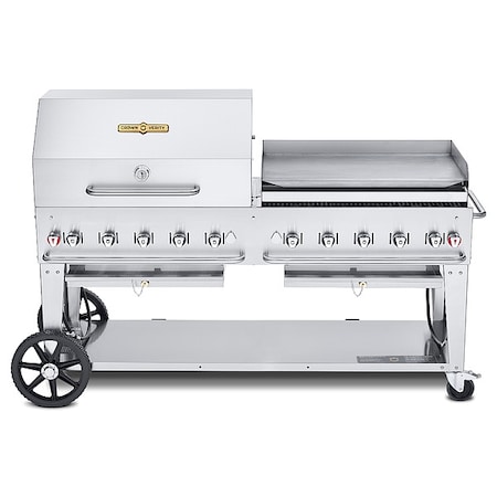 Crown Verity Propane Grill, Propane, 159,000 BtuH CV-MCB-72-SI-BULK-RGP