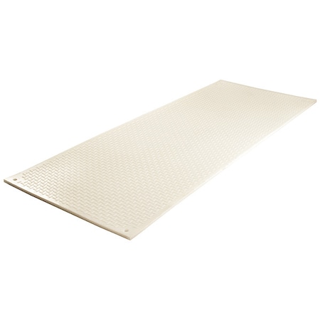 Checkers Ground Protection Mat, 18/25 in Thickness, High Density Polyethylene, Clear CV38