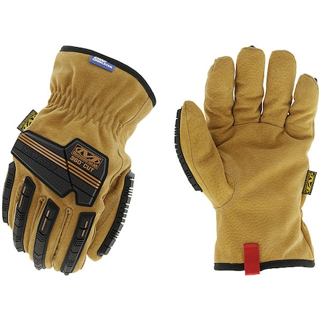 Mechanix Wear Mechanics Style Gloves, Leather Palm, M/9, Black/Tan, 1 PR CWKLDMP-X75-009