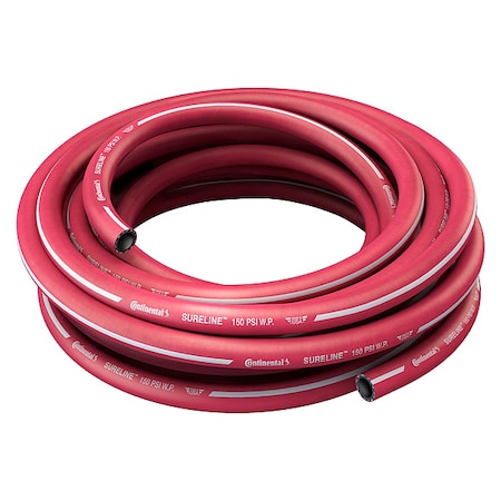 Continental 3/4 in ID x 25 ft L Garden Hose, EPDM Tube, Red CWR075-25