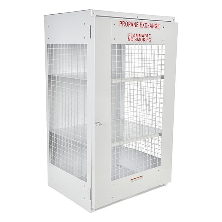 Vestil Gas Cylinder Cabinet, 40 in.W, Capacity 18 CYL-EX-18-E