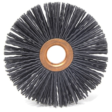Brush Research CY4120SCF Abrasive Nylon Copper Center Wheel, 4" Dia., 120SC, .625" Arbor Hole, 1.437" Trim CY4120SCF