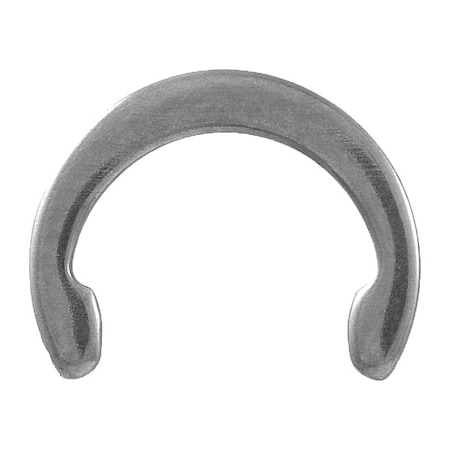 Zoro Select Crescent Ring, Stainless Steel Plain Finish, 1/2 in Shaft Dia, 15 PK WWG-C050SS
