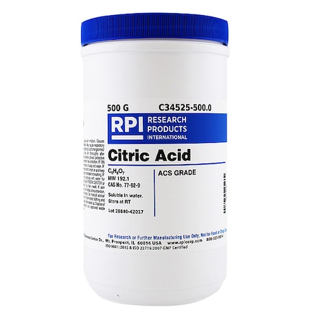 RPI Citric Acid, 500g C34525-500.0