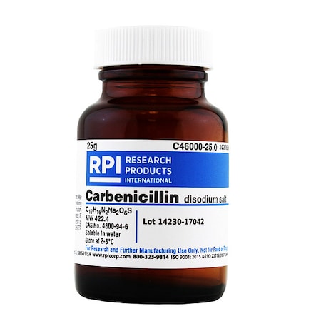Rpi Carbenicillin, Disodium Salt, 25g C46000-25.0