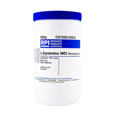 Rpi L-Cysteine HCL, Monohydrate, 500g C81020-500.0