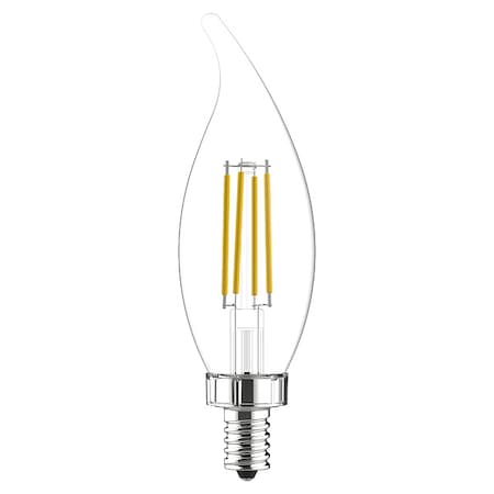 Ge Lamps LED Bulb Decorative, 4 1/2 in L, 5 W, PK2 LED5DFCAC-C-2PK