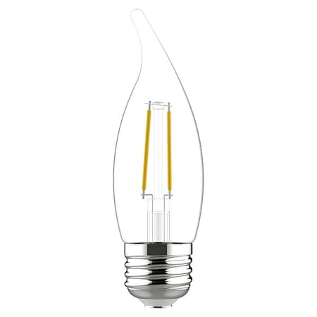 Ge Lamps LED Bulb Decorative, 4 1/3 in L, 3.5 W, PK2 LED4DFCAM-C-2PK