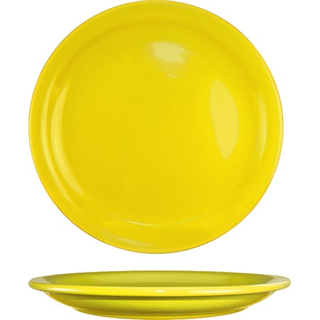 Iti Narrow Rim Plate, 9" Dia, Yellow, PK24 CAN-8-Y