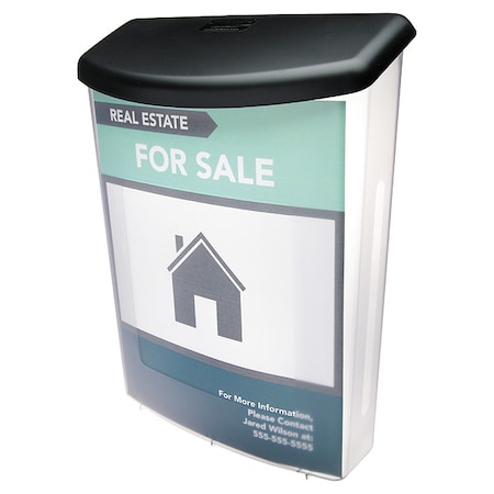 Deflecto Literature Box, Outdoor, 10x4x13", Clear 790901