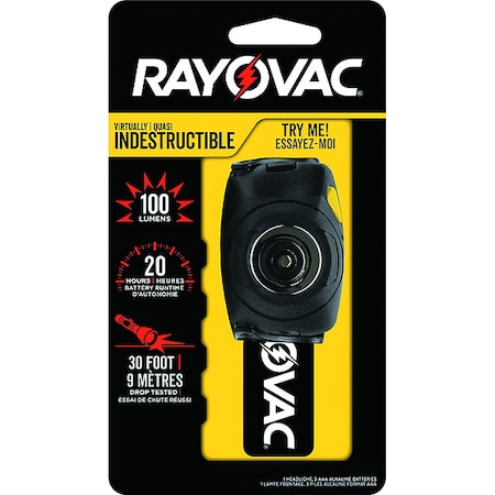 Rayovac Led Headlamp, w/ Cloth Straps DIYHL3AAA-BTA