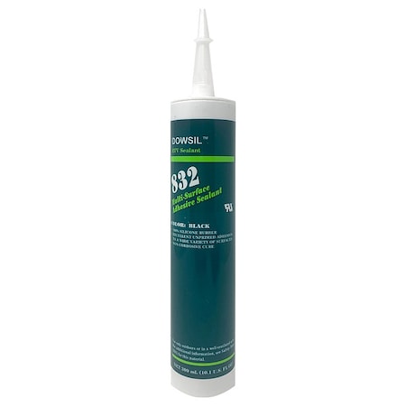 Dowsil Silicone Sealant, 10 oz, Cartridge, Off-White, Silicone Base, 832 99180648