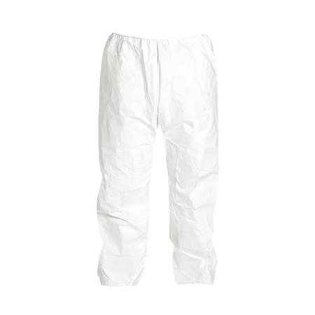 Dupont Disposable Pants, Tyvek(R) 400, 1.2 oz/sq yd, Serged, Open Ankle, Light Duty, White, Size 7XL TY350SWH7X005000