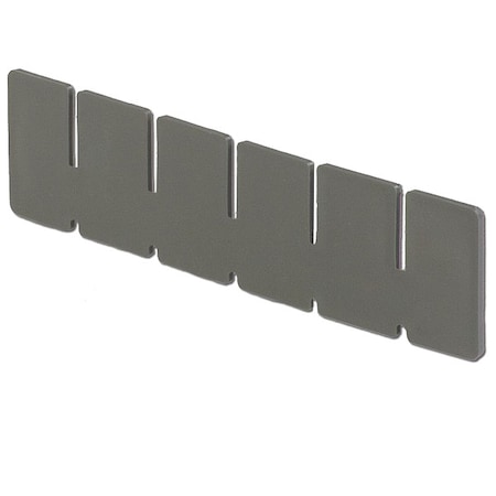 Lewisbins Plastic Divider, Gray, 6 5/8 in L, 1 15/16 in H DV0825 Grey