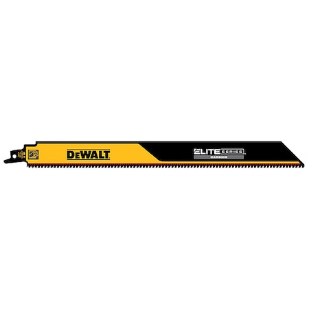 Dewalt Reciprocating Saw Blade, L:12, TPI:8, Straight DWAR12108CT-1
