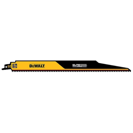 DEWALT Reciprocating Saw Blade, 12" L, 1" H, PK3 DWAR156CT-3