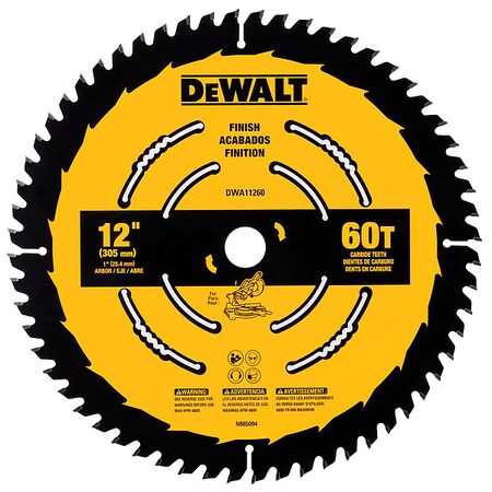 Dewalt Circular Saw Blades, 12 in, 60 Teeth DWA11260
