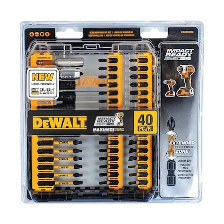 Dewalt FlexTorq IMPACT READY Screwdriving Bit Sets w/ ToughCase+ System DWA2T40IR