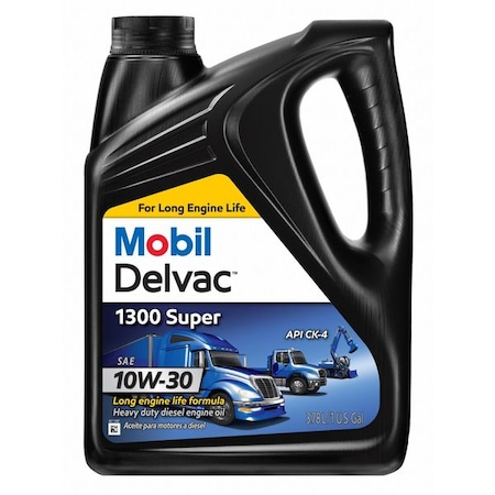 Mobil Engine Oil, 1 gal, Synthetic Blend 122485