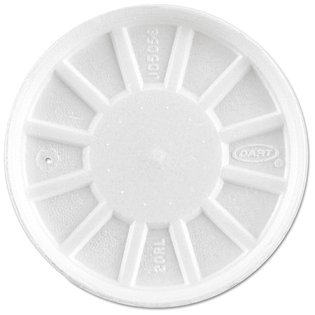 Dart Disp Hot Cup Lid, 6 oz, -32 oz, White, PK500 20RL