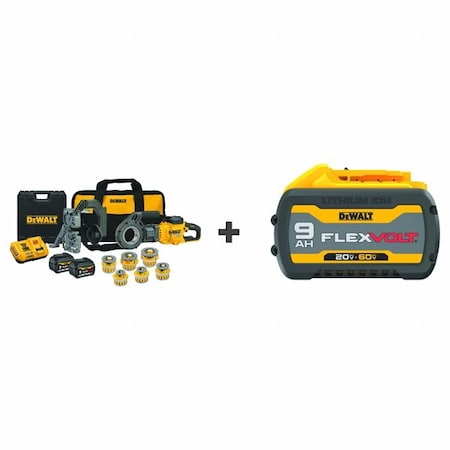 Dewalt Pipe Threading Machine, 60V, Bonus Battery DCE700X2K