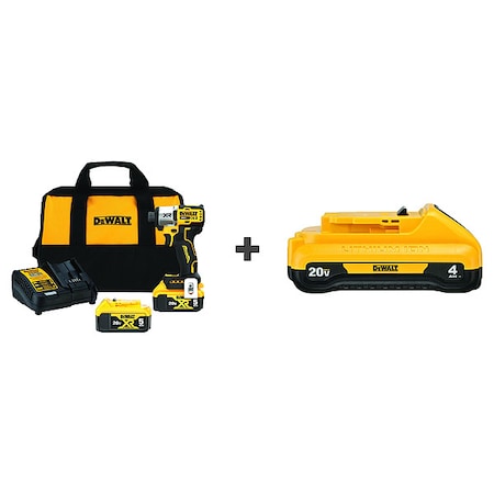 Dewalt Cordless Impact Driver Kit, Battery DCF845P2