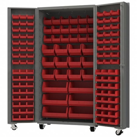 Durham Mobile Bin Cabinet, 132 Bins
