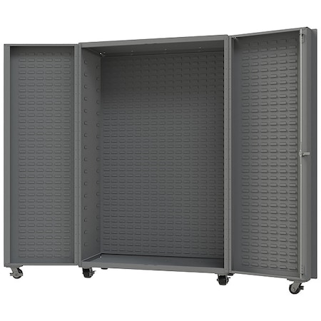 Durham Mfg Heavy Duty Heavy Duty Mobile Cabinet, 48 1/4 in W, 76 1/4 in H, 26 in D, 0 Bins DCM48-BDLP-95