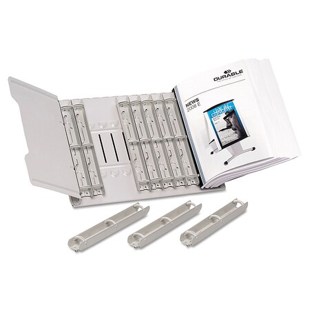 Durable Office Products Literature Rack, 2.31" H, Gray 5951-10