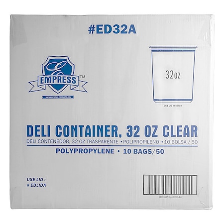 Empress Deli Container Clear, 32 oz ED32A