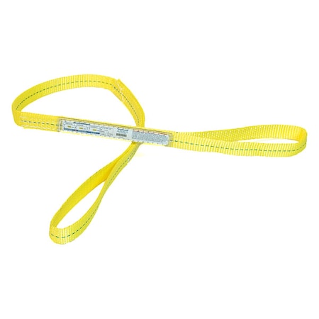 Stren-Flex Web Sling, Flat Eye, 20 ft L, 1,600 lb Cap. EEF-1-901PHV-20
