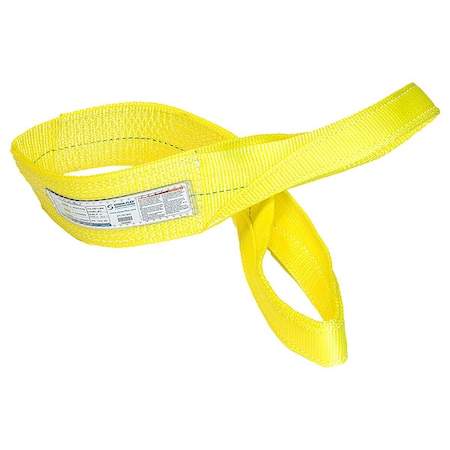 Stren-Flex Web Sling, Flat Eye, 18 ft L, 6,400 lb Cap. EEF-1-904PHV-18