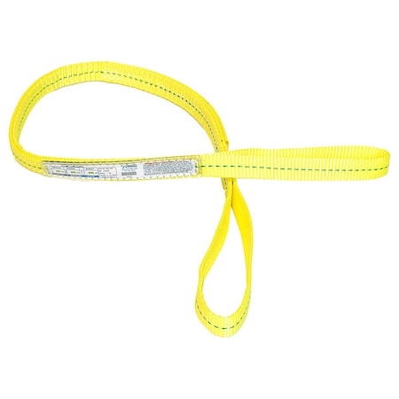 Stren-Flex Web Sling, Flat Eye, 8 ft L, 6,400 lb Cap. EEF-2-901PHV-08