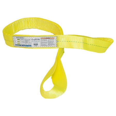 Stren-Flex Web Sling, Twisted Eye, 6 ft L, 6,400 lb EET-2-902PHV-06
