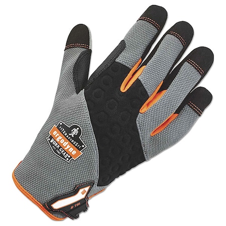 Ergodyne Mechanics Gloves, Neoprene Palm, L, Gray 17044